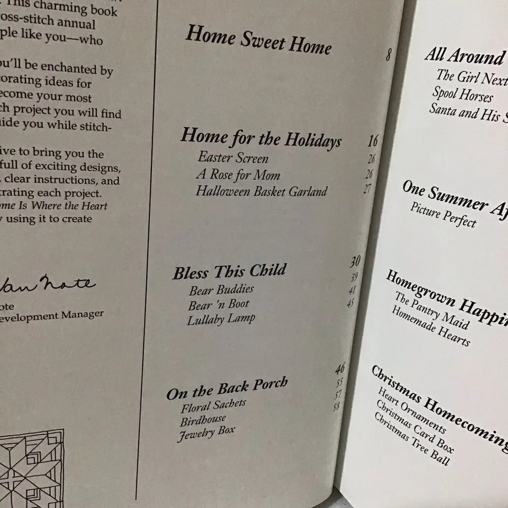 Home Is Where The Heart Is Cross Stitch American‎ Sampler Book